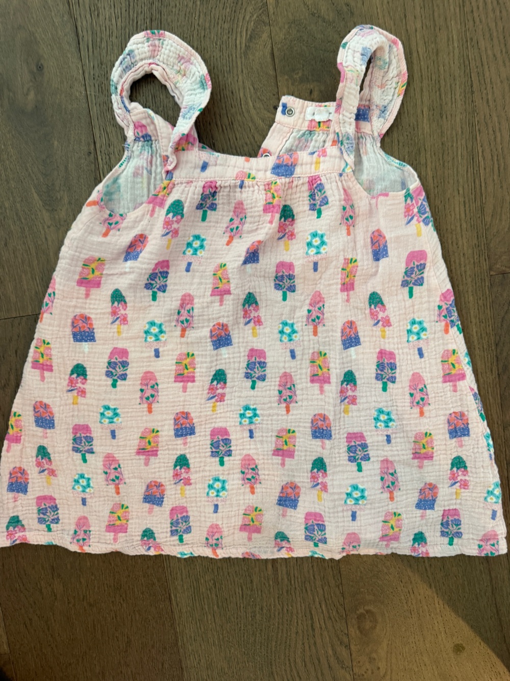 Angel Dear Toddler Cotton Gauze Tank Top with Colorful Popsicle Print